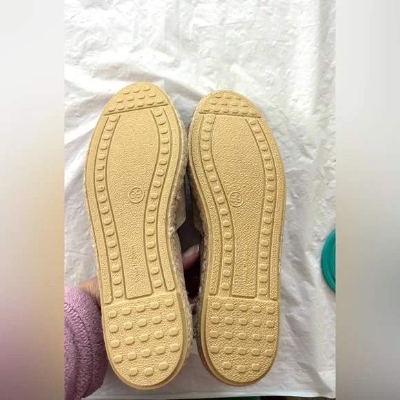 NWT Verbenas Tan Brown Espadrille Leather Loafers SZ 7.5 - Picture 9 of 12